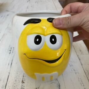 Yellow M&M Ceramic canister